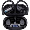 GNMN Active Noise Cancelling Ear Buds Wireless Earbuds 96hrs Playback Bluetooth Headphones Dual Battery Display Stereo Bass Earphones with Earhooks Microphone IPX7 Waterproof...